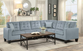 Homelegance Furniture Lantana 2-Piece Reversible Sectional in Gray 9957GY*SC - Sectional - Half Price Furniture