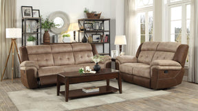 Homelegance Furniture Chai Relcining Sofa in 2 Tones - Sofa - Half Price Furniture