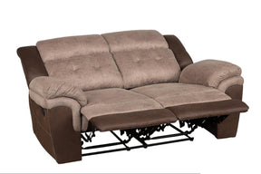 Homelegance Furniture Chai Relcining Loveseat in 2 Tones - Loveseat - Half Price Furniture
