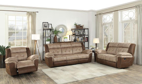 Homelegance Furniture Chai Relcining Loveseat in 2 Tones - Loveseat - Half Price Furniture