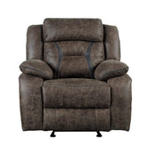Homelegance Furniture Madrona Glider Reclining Chair in Dark Brown 9989DB-1 Half Price Furniture