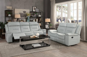 Homelegance Furniture Darwan Double Lay Flat Reclining Sofa in Light Gray - Sofa - Half Price Furniture