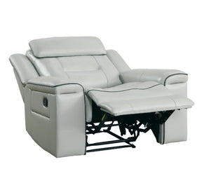 Homelegance Furniture Darwan Lay Flat Recliner in Light Gray - Recliner - Half Price Furniture