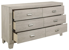 Homelegance Furniture Quinby 6 Drawer Dresser in Light Brown 1525-5 - Dresser - Half Price Furniture