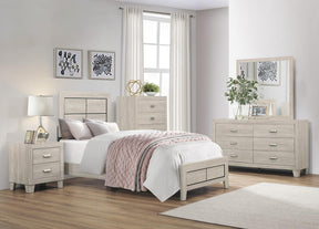 Homelegance Furniture Quinby Twin Panel Bed in Light Brown 1525T-1 Half Price Furniture