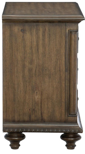 Homelegance Furniture Rachelle 3 Drawer Nightstand in Weathered Pecan 1693-4 - Nightstand - Half Price Furniture