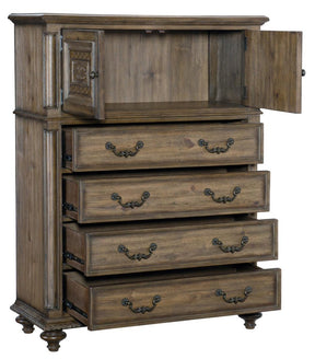 Homelegance Furniture Rachelle 4 Drawer Chest in Weathered Pecan 1693-9 - Chest - Half Price Furniture