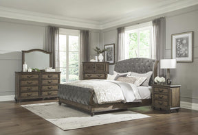 Homelegance Furniture Rachelle 3 Drawer Nightstand in Weathered Pecan 1693-4 - Nightstand - Half Price Furniture
