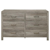 Homelegance Furniture Mandan 6 Drawer Dresser in Weathered Gray 1910GY-5 Half Price Furniture