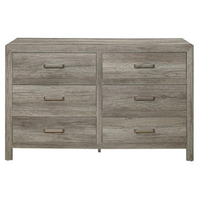 Homelegance Furniture Mandan 6 Drawer Dresser in Weathered Gray 1910GY-5 Half Price Furniture