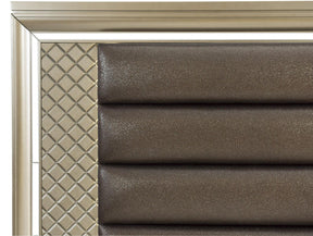 Homelegance Furniture Loudon King Platform with Storage Bed in Champagne Metallic 1515K-1EK* - Bed - Half Price Furniture