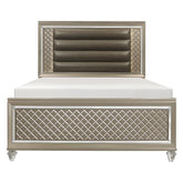 Homelegance Furniture Youth Loudon Full Platform with Trundle Bed in Champagne Metallic Half Price Furniture