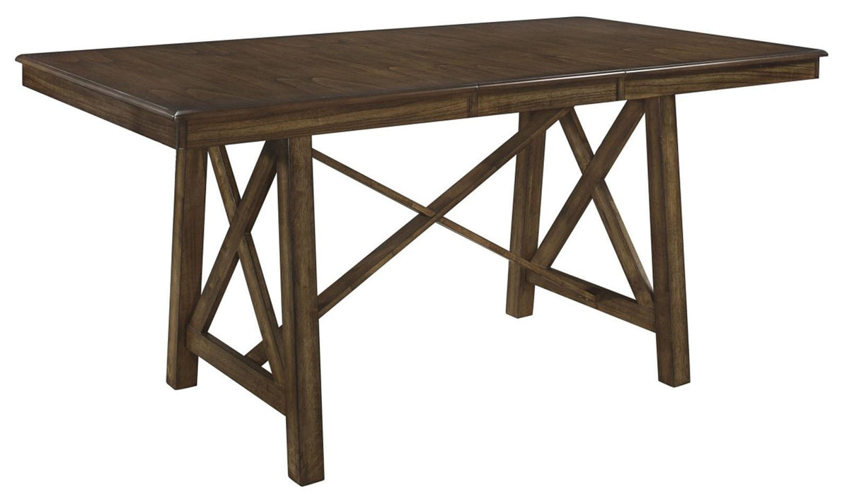 Homelegance Furniture Levittown Counter Height Table in Brown 5757-36 - Dining Table - Half Price Furniture