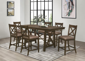 Homelegance Furniture Levittown Counter Height Table in Brown 5757-36 - Dining Table - Half Price Furniture