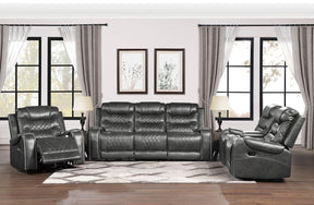 Homelegance Furniture Putnam Swivel Glider Reclining Chair in Gray 9405GY-1 Half Price Furniture