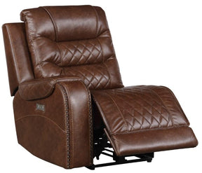 Homelegance Furniture Putnam Power Left Side Reclining Chair with USB Port in Brown 9405BR-LRPW - Chair - Half Price Furniture