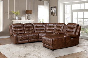 Homelegance Furniture Putnam Armless Chair in Brown 9405BR-AC - Chair - Half Price Furniture