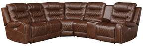Homelegance Furniture Putnam Corner Seat in Brown 9405BR-CR - Wedge - Half Price Furniture