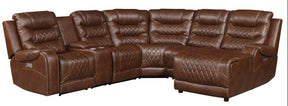 Homelegance Furniture Putnam Corner Seat in Brown 9405BR-CR - Wedge - Half Price Furniture