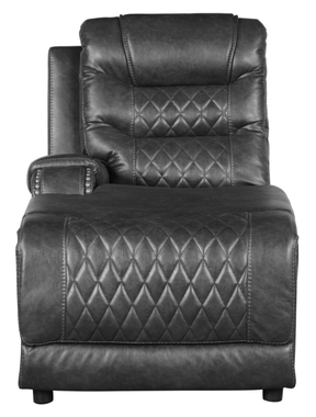 Homelegance Furniture Putnam Power Left Side Reclining Chaise with USB Port in Gray 9405GY-LCPW - Chaise - Half Price Furniture