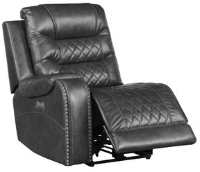 Homelegance Furniture Putnam Power Left Side Reclining Chair with USB Port in Gray 9405GY-LRPW - Chair - Half Price Furniture