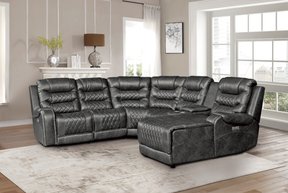 Homelegance Furniture Putnam Corner Seat in Gray 9405GY-CR - Wedge - Half Price Furniture