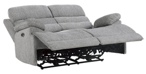 Homelegance Furniture Sherbrook Double Reclining Loveseat in Gray Half Price Furniture