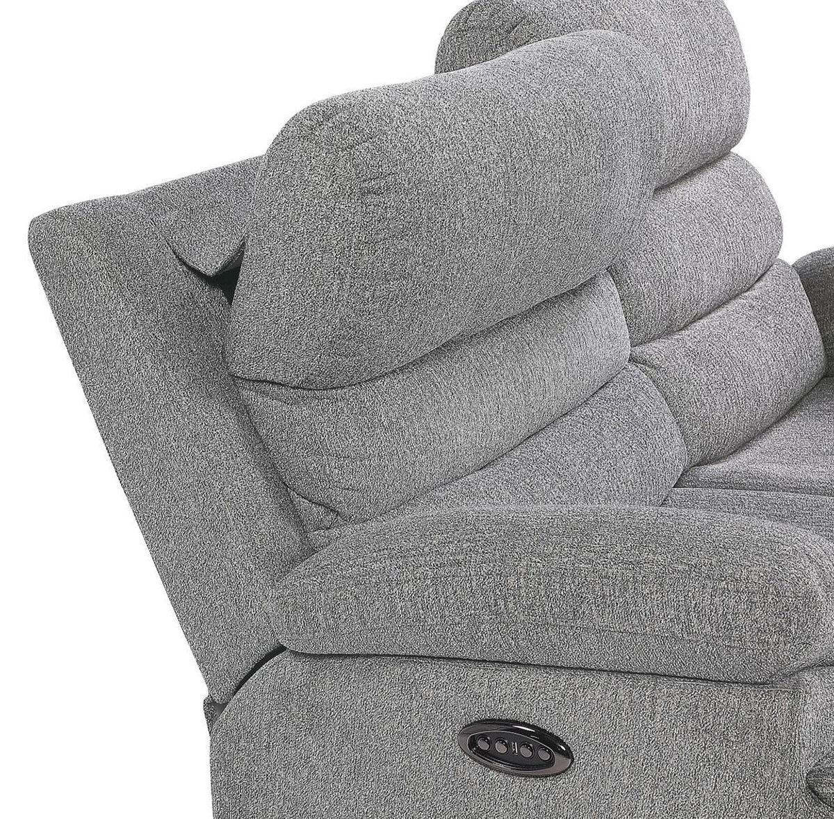 Homelegance Furniture Sherbrook Double Reclining Loveseat in Gray Half Price Furniture