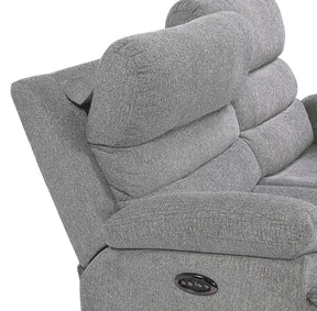 Homelegance Furniture Sherbrook Double Reclining Loveseat in Gray Half Price Furniture