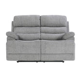 Homelegance Furniture Sherbrook Double Reclining Loveseat in Gray Half Price Furniture