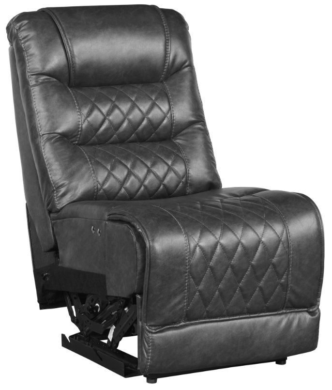Homelegance Furniture Putnam Power Armless Reclining Chair in Gray 9405GY-ARPW - Chair - Half Price Furniture