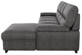 Homelegance Furniture Michigan Sectional with Pull Out Bed and Right Chaise in Dark Gray 9407DG*2RC3L - Sectional - Half Price Furniture