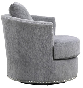 Homelegance Furniture Morelia Swivel Chair in Dark Gray 9468DG-1 - Chair - Half Price Furniture
