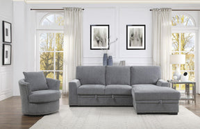 Homelegance Furniture Morelia Swivel Chair in Dark Gray 9468DG-1 - Chair - Half Price Furniture