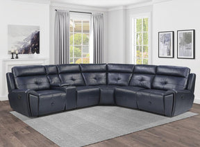Homelegance Furniture Avenue Corner Seat in Navy 9469NVB-CR - Chair - Half Price Furniture