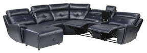 Homelegance Furniture Avenue Right Side Reclining Chair in Navy 9469NVB-RR - Chair - Half Price Furniture