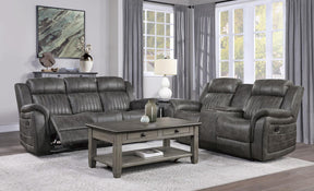Homelegance Furniture Centeroak Double Reclining Sofa in Gray 9479BRG-3 - Sofa - Half Price Furniture