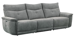Homelegance Furniture Tesoro Power Double Reclining Sofa w/ Power Headrests in Dark Gray 9509DG-3PWH* - Sofa - Half Price Furniture