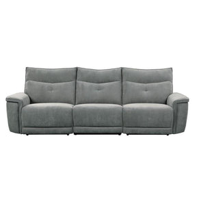 Homelegance Furniture Tesoro Power Double Reclining Sofa w/ Power Headrests in Dark Gray 9509DG-3PWH* Half Price Furniture