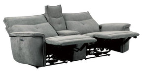 Homelegance Furniture Tesoro Power Double Reclining Loveseat in Dark Gray 9509DG-2CNPWH* - Loveseat - Half Price Furniture
