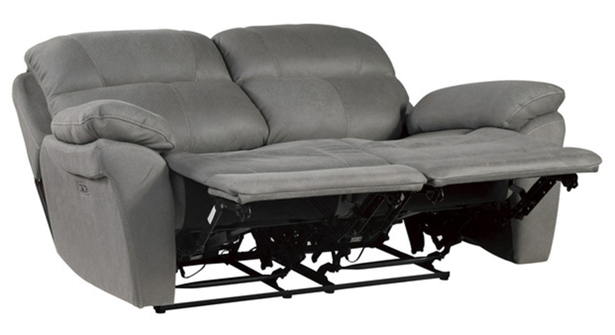 Homelegance Furniture Longvale Double Reclining Loveseat with Power Headrests - Loveseat - Half Price Furniture