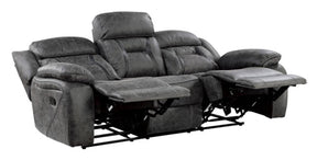 Homelegance Furniture Madrona Hill Double Reclining Sofa in Gray 9989GY-3 - Sofa - Half Price Furniture