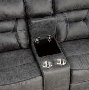 Homelegance Furniture Madrona Hill Double Reclining Loveseat in Gray 9989GY-2 - Loveseat - Half Price Furniture