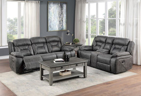 Homelegance Furniture Madrona Hill Double Reclining Sofa in Gray 9989GY-3 - Sofa - Half Price Furniture