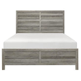 Homelegance Furniture Mandan Queen Panel Bed in Weathered Gray 1910GY-1* Half Price Furniture