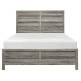 Homelegance Furniture Mandan Queen Panel Bed in Weathered Gray 1910GY-1* Half Price Furniture