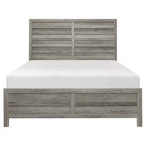 Homelegance Furniture Mandan Queen Panel Bed in Weathered Gray 1910GY-1* Half Price Furniture