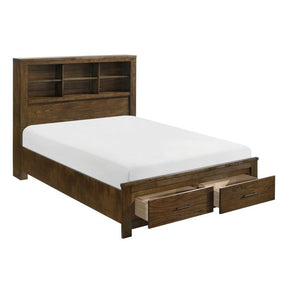 1592K-1CK*-Bedroom (3) California King Platform Bed with Footboard Storage Half Price Furniture