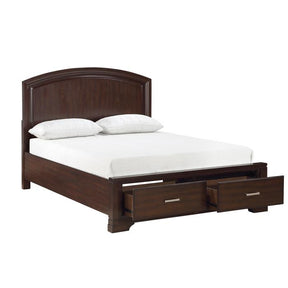 1520CH-1*-Bedroom (3) Queen Platform Bed with Footboard Storage - Storage - Half Price Furniture
