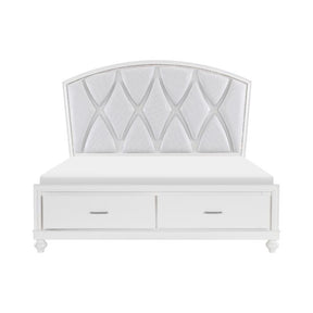 Aria (3) Queen Platform Bed with Footboard Storage Half Price Furniture